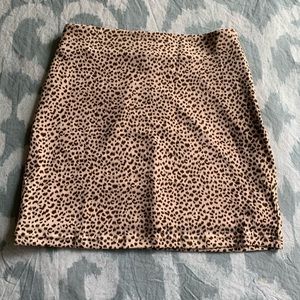 Sofia Leopard Sweater Skirt from Tobi